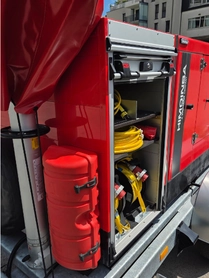 Rolladen und Feuerlöscher - mobiles Aggregat