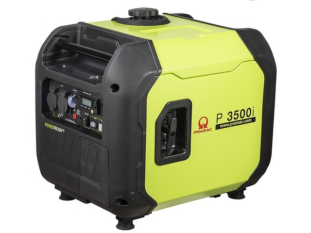 Dauerleistung 3 kVA 2 kW Standby 3,3 kVA, 50 Hz 230V Inverter
Benzinmotor Robin-Subaru - variable Drehzahl je nach benötigter Leistung
Abmessungen LxBxH 601x458x552 mm Gewicht ca. 49,5 kg, Tank 10 l
Schallpegel Db(A) 61 in 7 m, mit Elektrostart + Seilzug Starter

